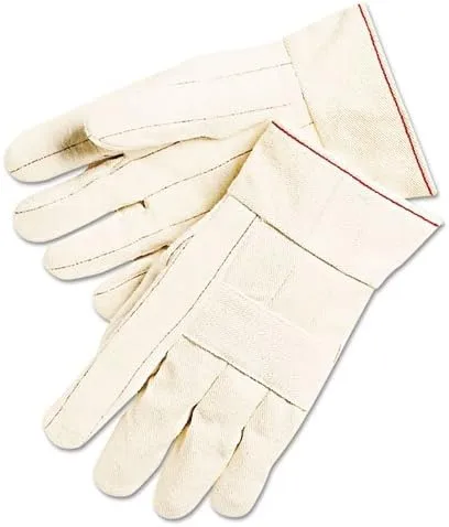 Memphis Glove 9124K Cotton/Unlined Canvas Double Palm and Hot Mill Gloves, Large (Pack of 12)