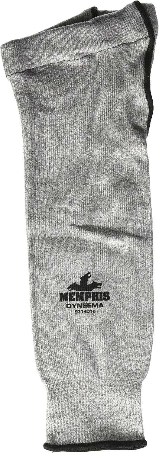 MCR Safety 9314D10 14" Long CPPT Level 2 10 Gauge Dyneema Sleeve (1) with Gusset and Black Trim