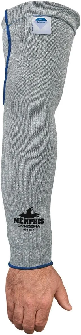 MCR Safety 9318D7 Memphis 7 Gauge Dyneema Sleeve, Gray, 18-Inch