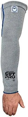 MCR Safety 9318D7 Memphis 7 Gauge Dyneema Sleeve, Gray, 18-Inch
