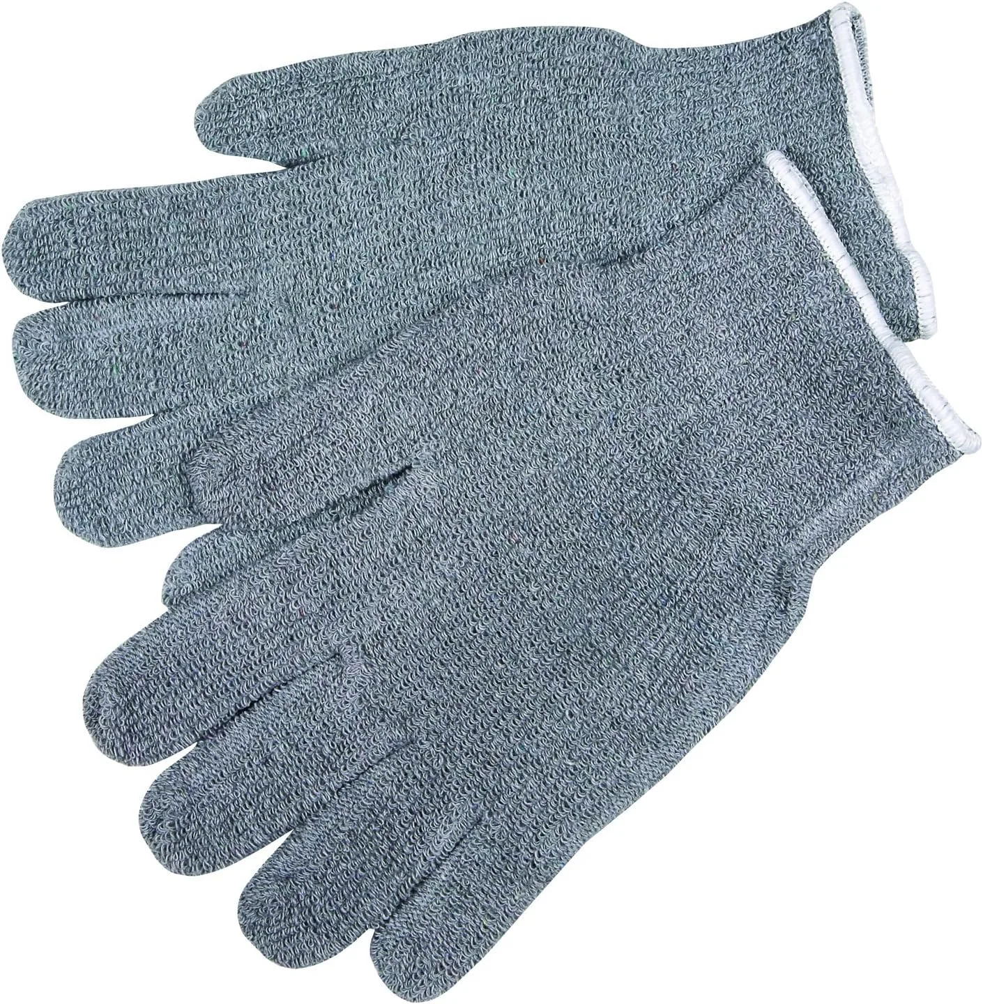 MCR Safety 9415KM Heavy Weight Cotton/Polyester Loop Out Terry Gloves, Gray, Large, 1-Pair