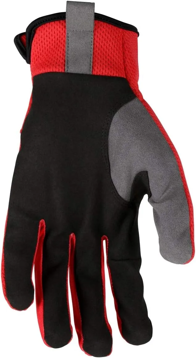 MCR SAFETY 952 HyperFit Mechanics Work Gloves, Synthetic Leather Palm, Reflective Logo
