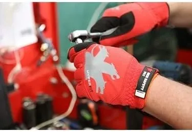 MCR SAFETY 952 HyperFit Mechanics Work Gloves, Synthetic Leather Palm, Reflective Logo