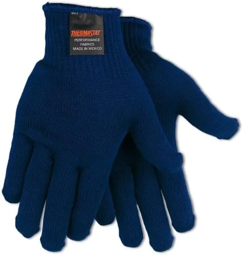 MCR Safety 9622 Dupont Thermostat 10-Gauge String Knits Gloves, Blue, 1-Pair