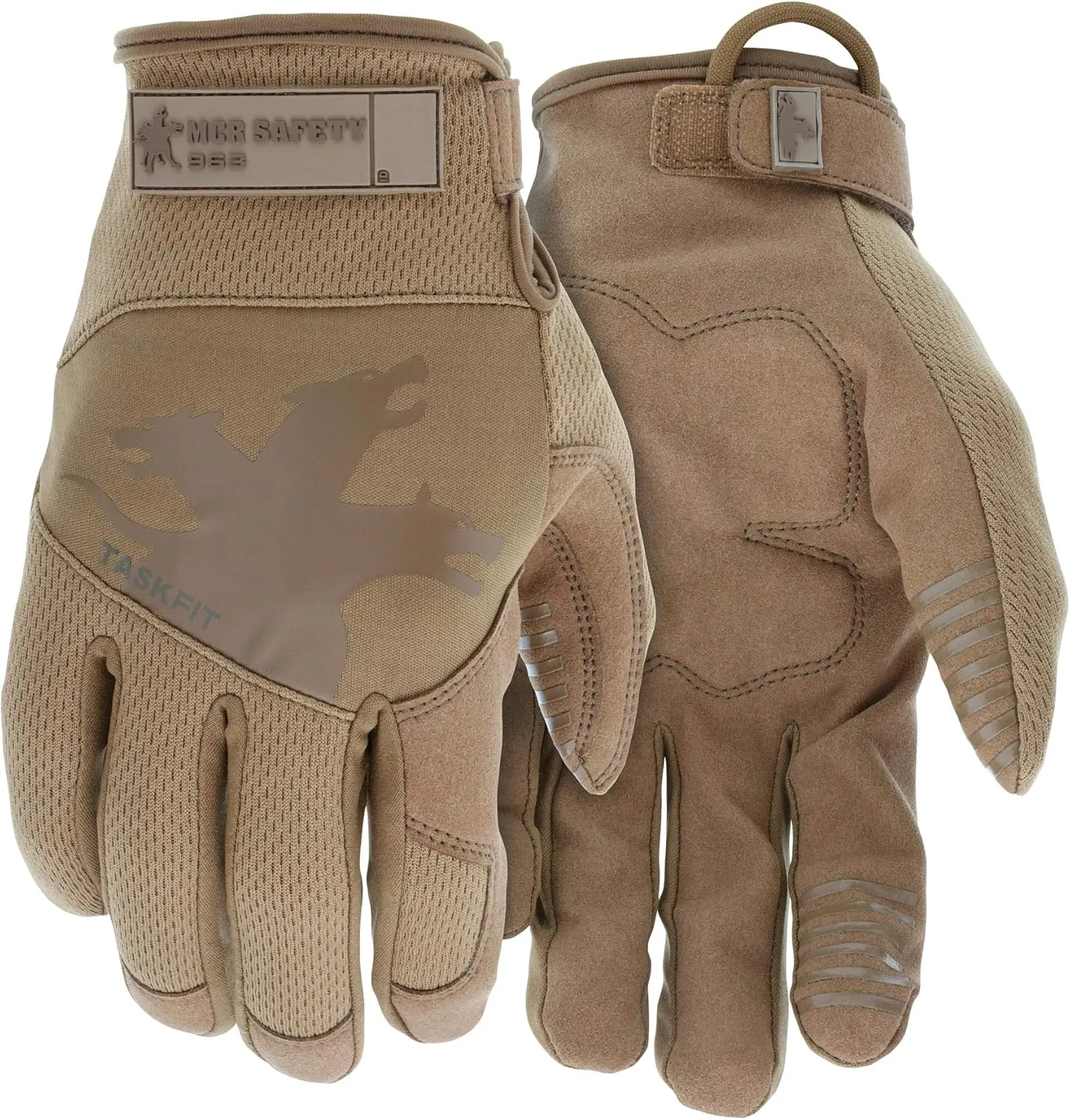 MCR SAFETY 963 TaskFit Mechanics Gloves, Synthetic Leather Padded Palm