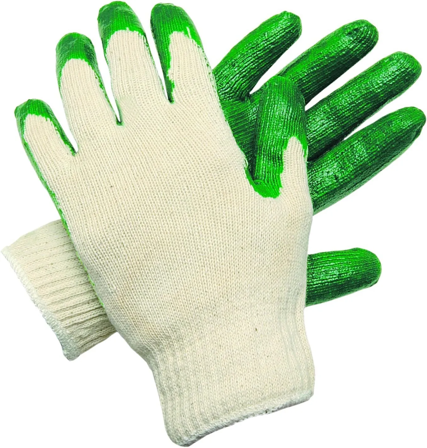 MCR SAFETY 9681 Seamless Cotton/Poly Knitted Gloves with Latex-Dipped Palm and Fingertips
