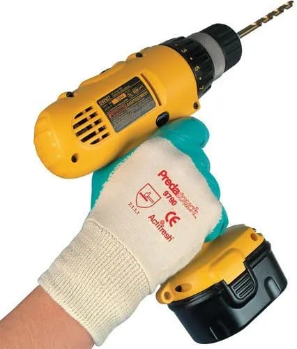 MCR SAFETY Predatouch 9790 Nitrile Palm Coated Knit Wrist Work Gloves