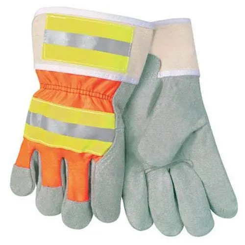 MCR Safety Big Jake Double Leather Palm Index Finger and Thumb, Sewn Kevlar Glove, with 2-3/4" Safety Cuffs, XL, 1-Pair