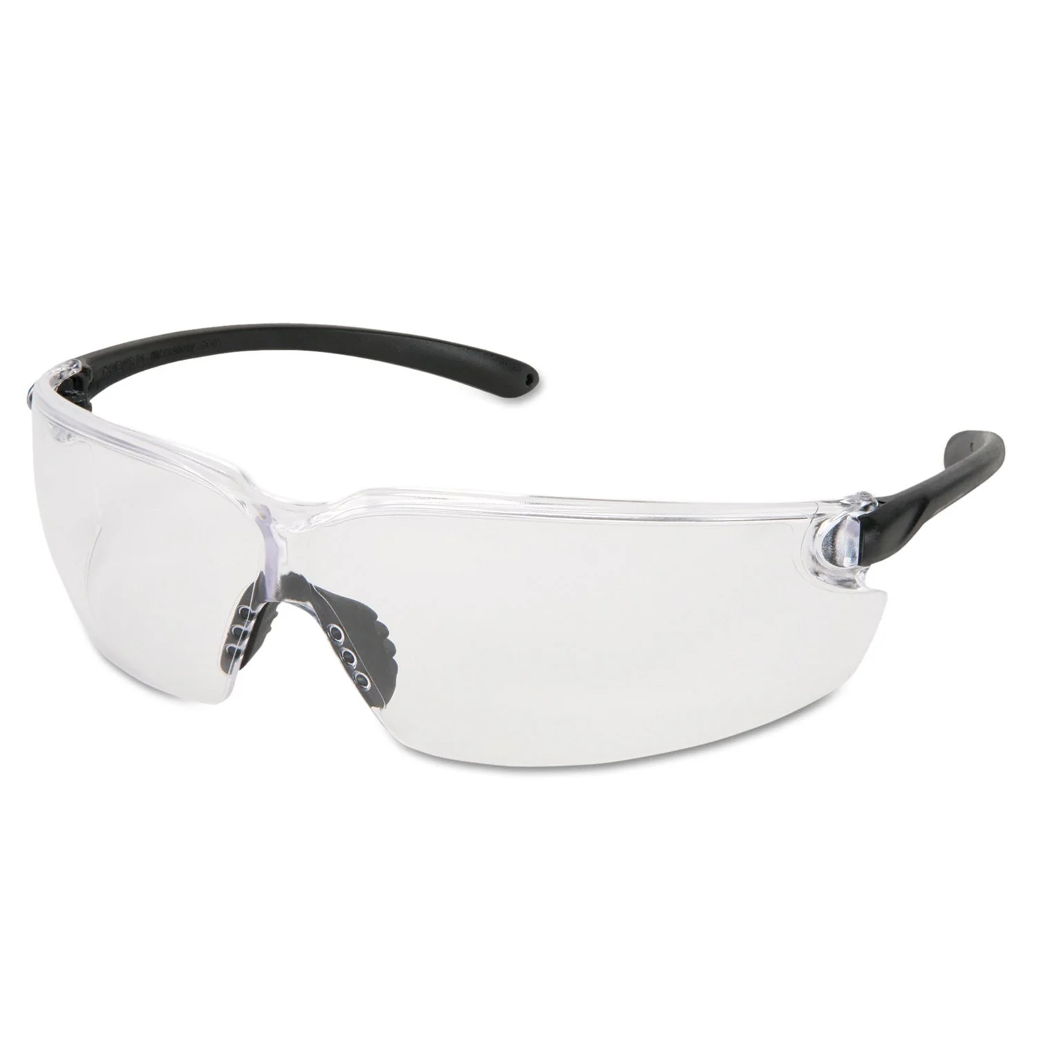 Crews BL110 Black Kat Safety Glasses, Clear Polycarb Scratch-Resistant Lenses, Polycarb Frame (Pack of 12)