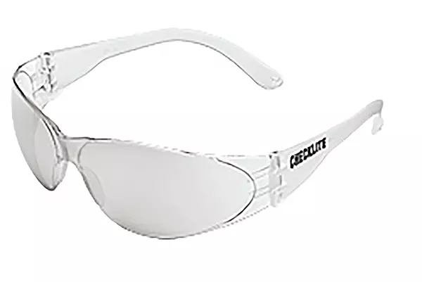 MCR Crews CL119 Checklite Safety Glass, Clear Frame, In/Out Lens, Coated Anti-Scratch, 1 Pair