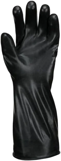 MCR SAFETY CP7 Butyl Rubber Chemical-Resistant Gloves, 7 Mil Smooth Finish, Gauntlet Rolled Cuff