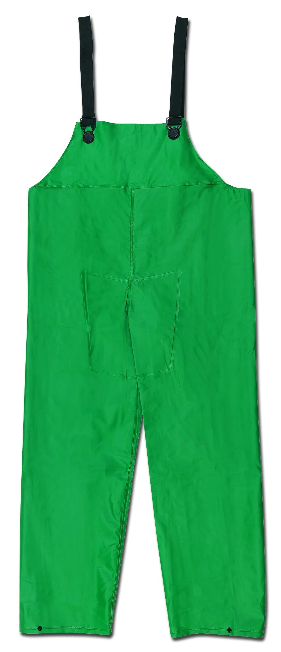 MCR Safety 388BFL Dominator PVC/Polyester Bib Overall with Elastic Adjustable Suspenders, Green, Large