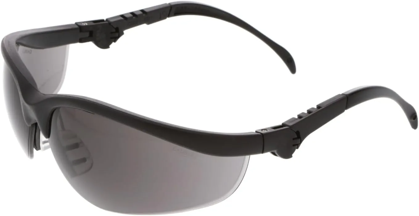MCR Safety Glasses KD312 Gray lenses with UV Protection and Scratch Resistant Coating, 1 Pair Gray 1 Count (Pack of 1)