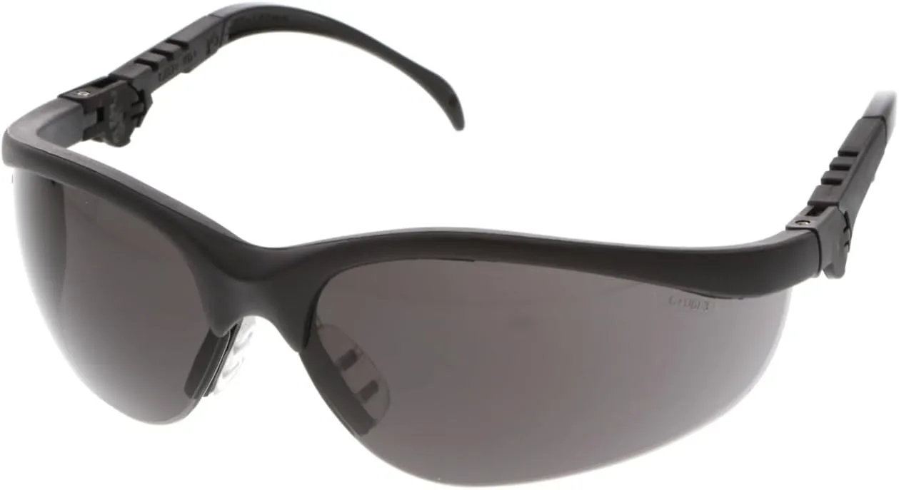 MCR Safety Glasses KD312 Gray lenses with UV Protection and Scratch Resistant Coating, 1 Pair Gray 1 Count (Pack of 1)