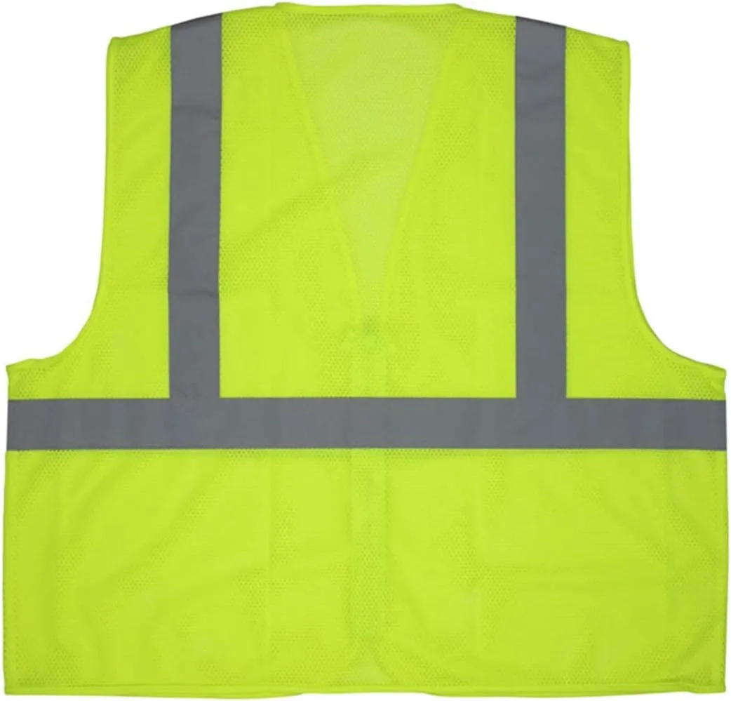 MCR SAFETY V2CL2MLZ Lime Mesh High-Visibility Safety Vest