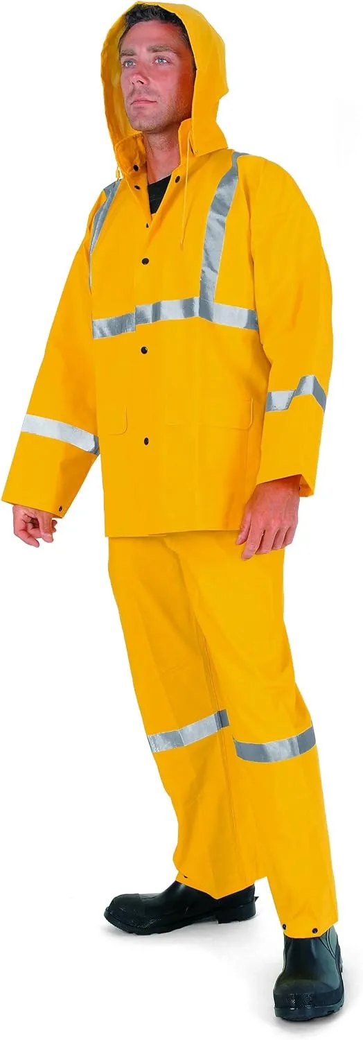 MCR SAFETY Luminator Three-Piece 0.35 mm PVC/Polyester Rain Suit