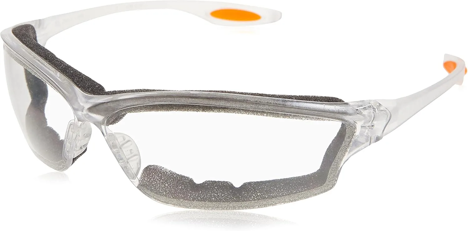 MCR Safety Glasses LW310AF Law 3 Clear Polycarbonate Lenses with UV Protection & Anti-Fog Coating, Bayonet Temple