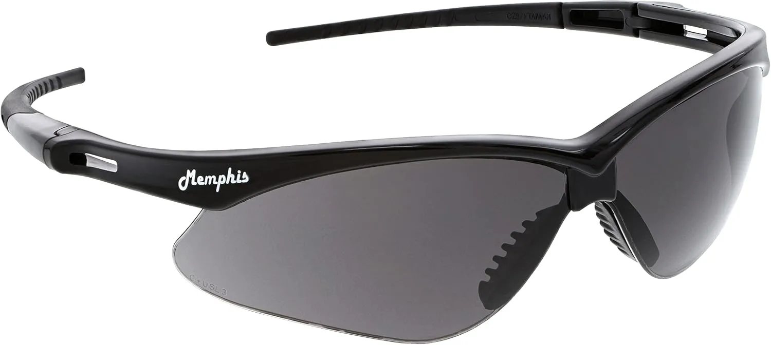 MCR Safety Glasses MP112 Memphis Series Gray Lens with Blue Light and UV Protection and Scratch Resistant Coating