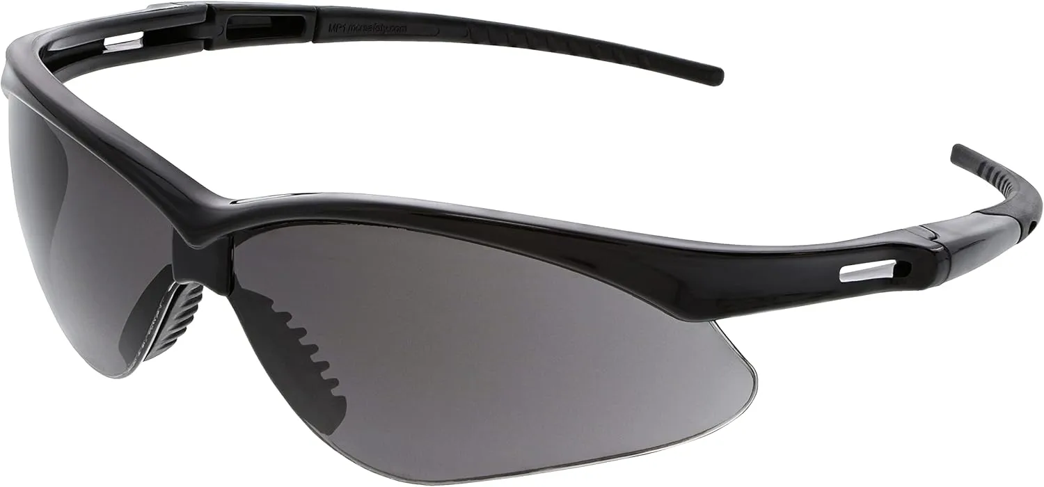 MCR Safety Glasses MP112AF Gray Polycarbonate Lenses with UV Protection & Antifog Coating, Black Frame, 1 Pair