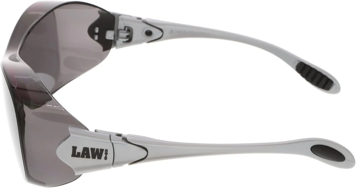 MCR OG112AF Crews Law OTG Over The Glass Safety Glasses Grey Lens Anti-Fog 1 Pair One Size Gray