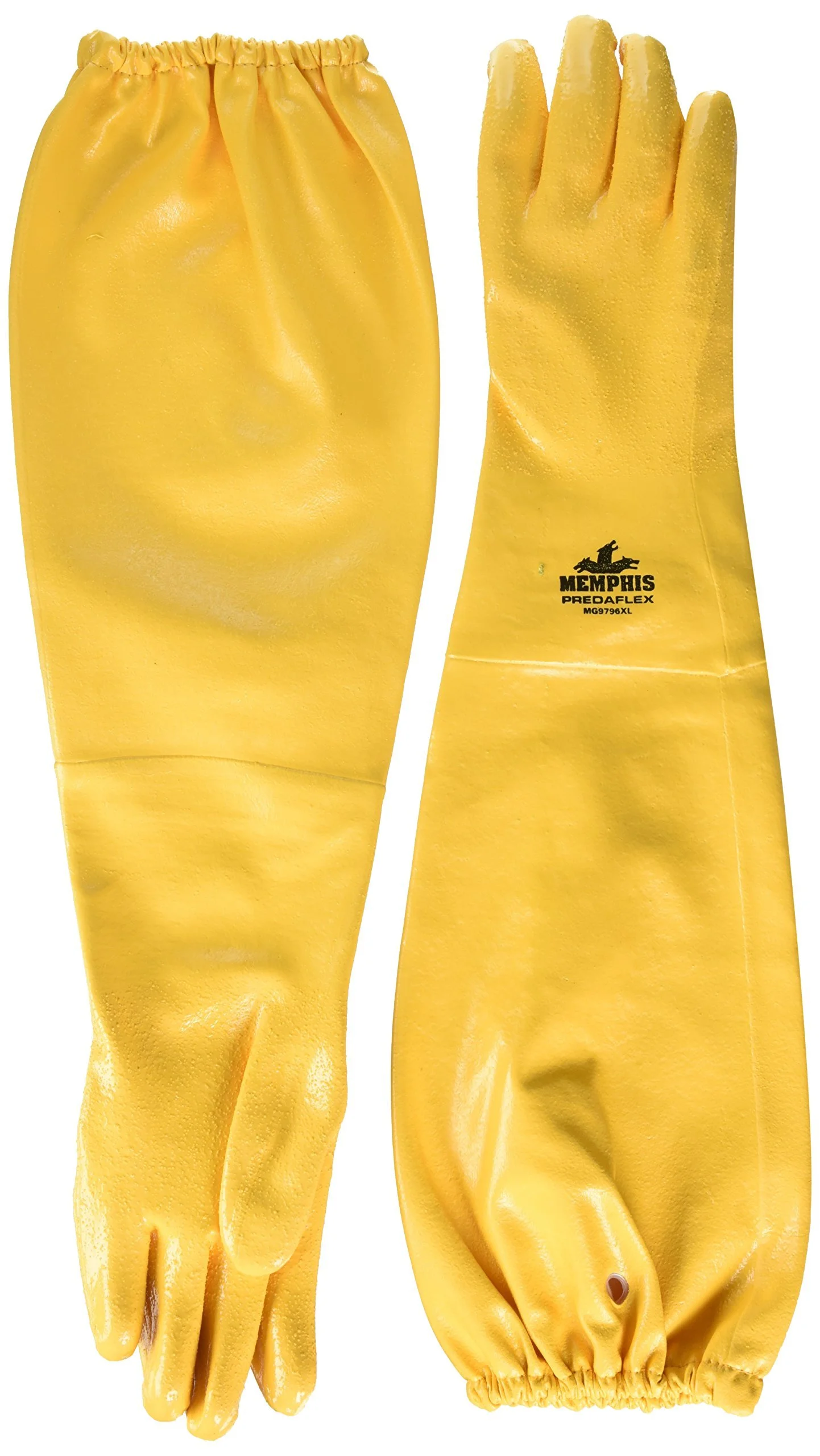 MCR SAFETY MG9796 Predaflex Shoulder-Length Nitrile Gloves with Interlock Liner