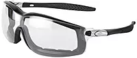 MCR Safety RT110AF Rattler Nylon Indirect Vented Elastic Strap Dielectric Glasses with Black Frame and Clear Anti-Fog Lens