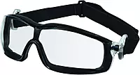 MCR Safety RT110AF Rattler Nylon Indirect Vented Elastic Strap Dielectric Glasses with Black Frame and Clear Anti-Fog Lens