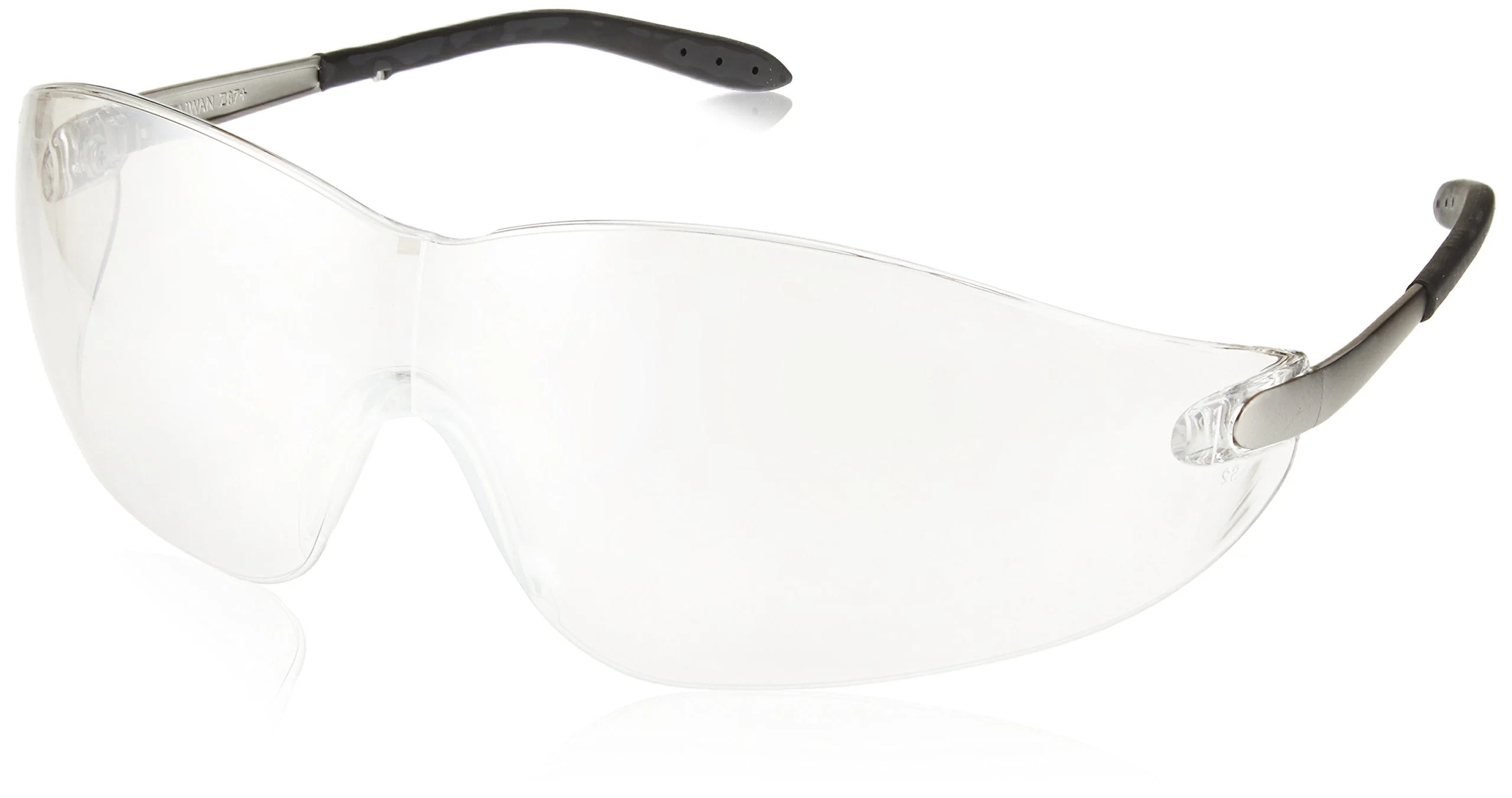 MCR Safety S2119 Blackjack Safety Glasses with Chrome Metal Temple and Indoor/Outdoor Clear Mirror Lens