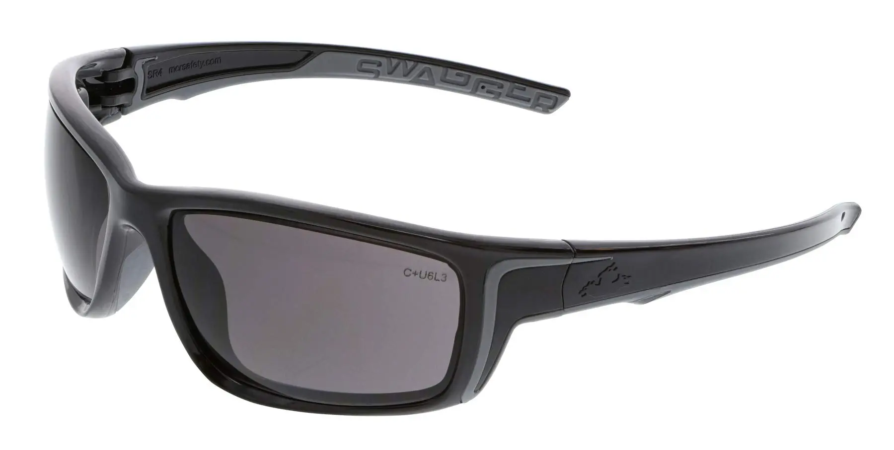 MCR Safety Glasses SR422PF SR4 Swagger Gray Lens with MAX6 Anti-Fog and Scratch Resistant Coating, Dielectric