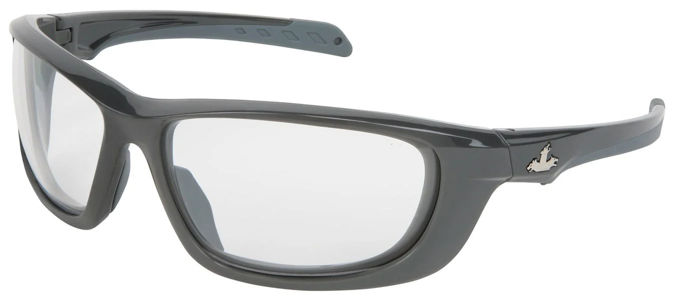 MCR Safety UD110PF Protective Eyewear (1 Pair) USS Defense Military Ballistic Style, MAX6 Anti-Fog Coated Clear Lens