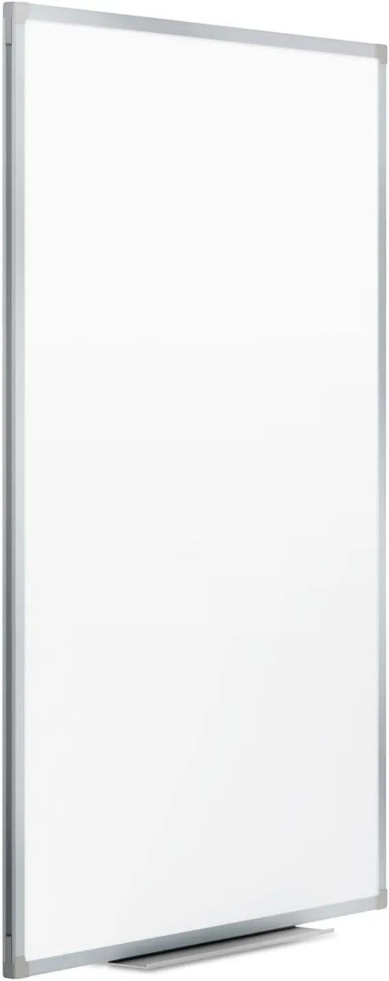 MEAD Dry-Erase Board, Melamine Surface, Silver Aluminum Frame