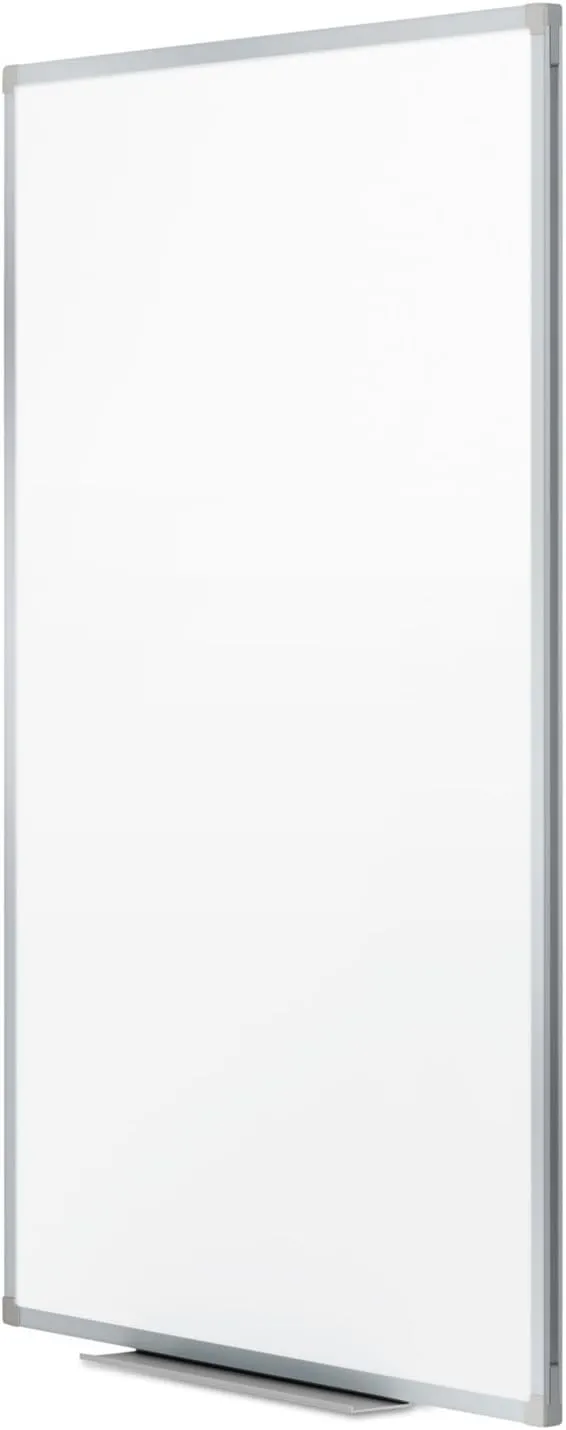 MEAD Dry-Erase Board, Melamine Surface, Silver Aluminum Frame