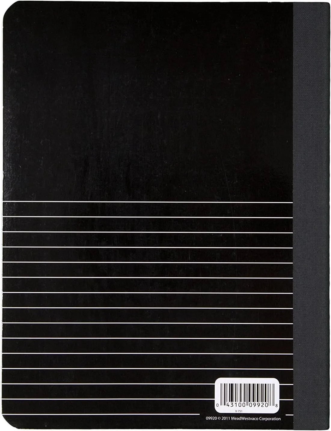 Mead Composition Notebook, Wide Ruled Paper, 9-3/4" x 7-1/2", 100 Sheets per Comp Book, Black/White (09920) Pack of 1 Black