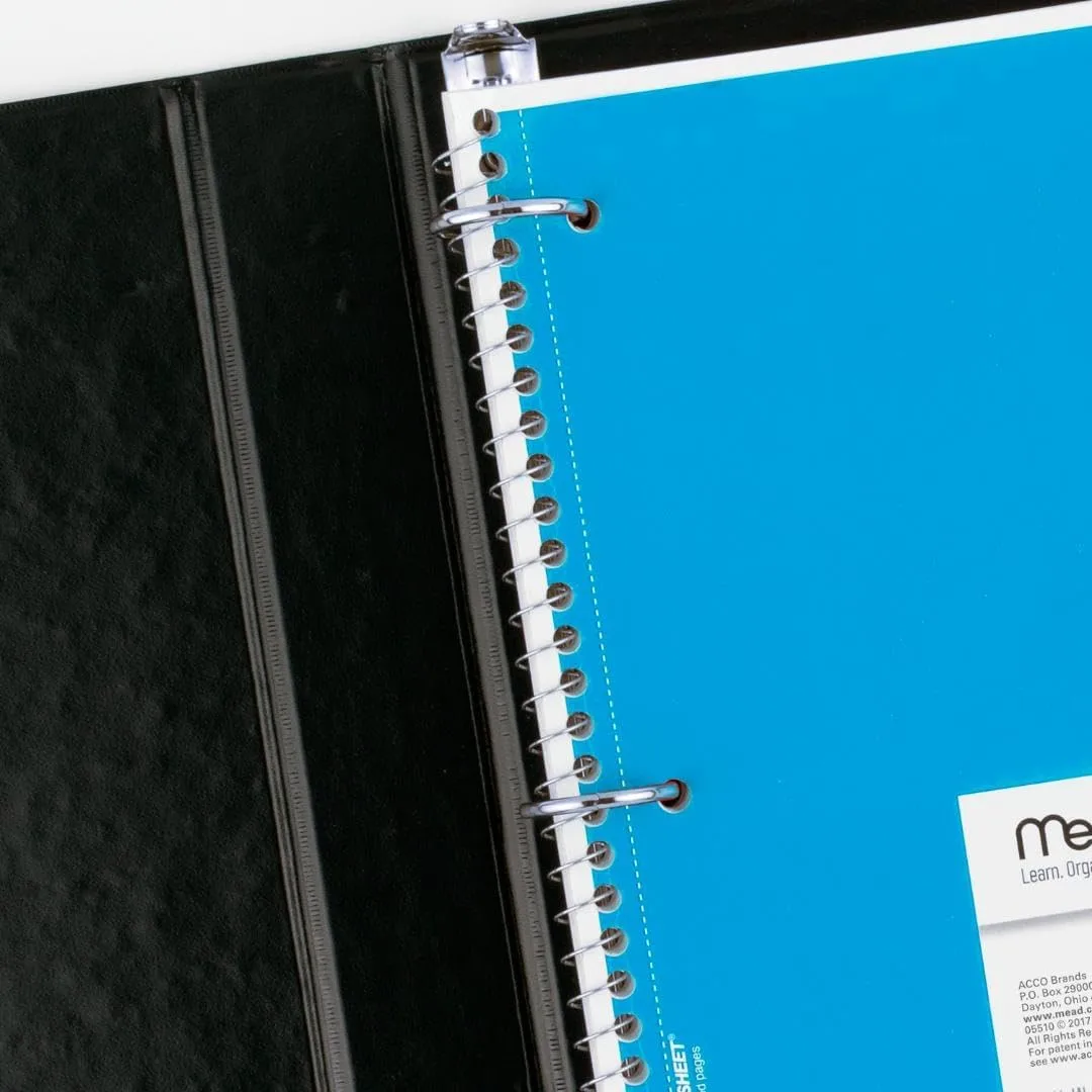 Mead Spiral Notebooks, 6 Pack, 1 Subject, Wide Ruled, 7-1/2" x 10-1/2", 70 Sheets