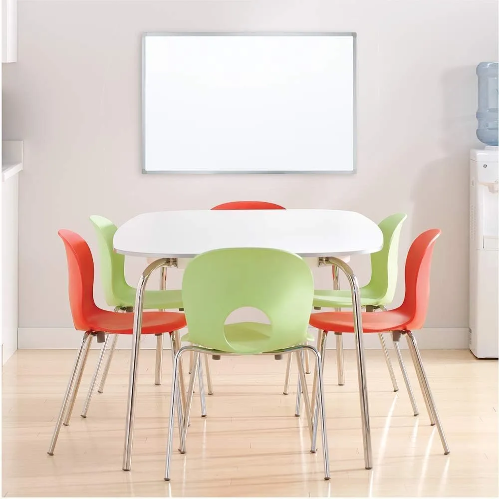 MEAD Dry-Erase Board, Melamine Surface, Silver Aluminum Frame