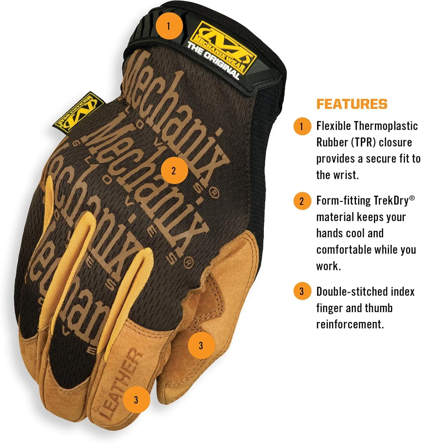 Mechanix Wear Original Durahide Leather Work Gloves