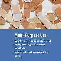 Medique Products 61450 Extra Heavy Weight Latex Free Flexible Woven Strip Bandages, 7/8-Inch by 3-Inch, 50 Per Box 7/8" x 3"