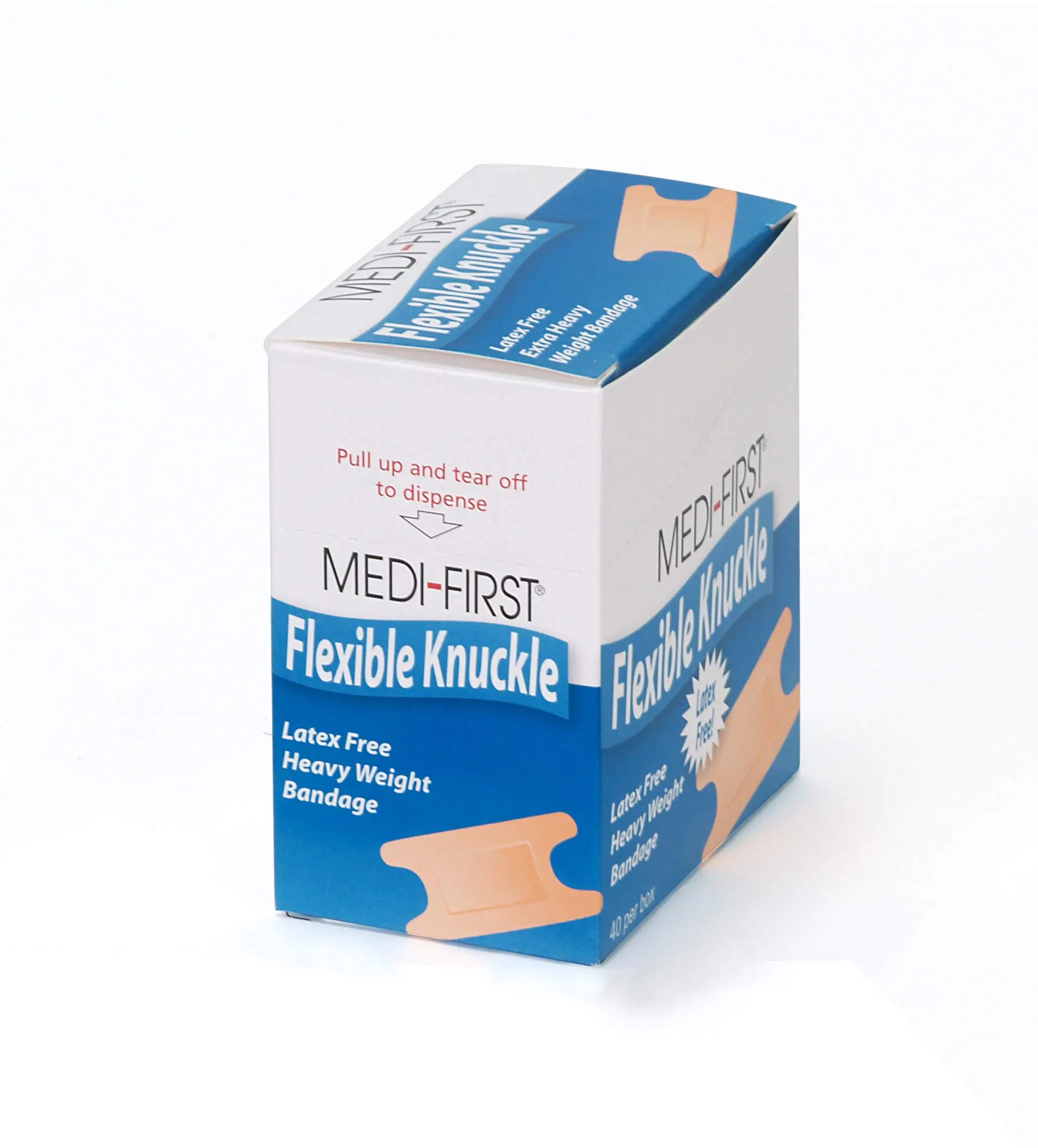 Medique Products 61678 Woven Extra Heavy Weight Latex Free Knuckle Bandage, 40 Per Box, Natural
