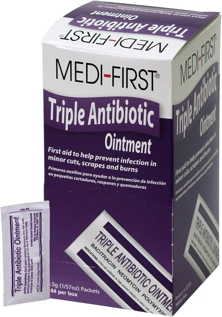 Medique Products 22335 Triple Antibiotic Ointment, .5 Gram, 144 Per Box 144 Packets