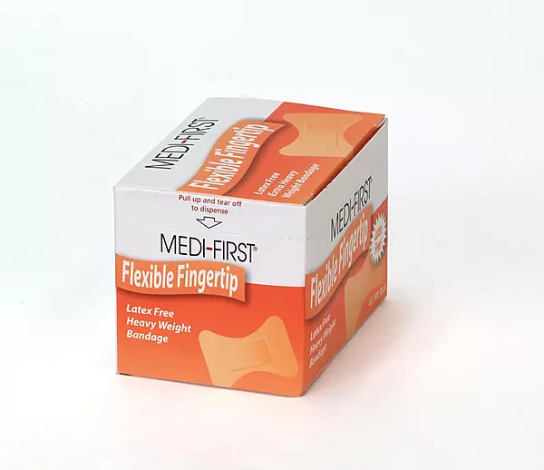 Medique Products 61578 Woven Extra Heavy Weight Latex Free Fingertip Bandages, 40 Per Box, Natural, 2" x 1-3/4"