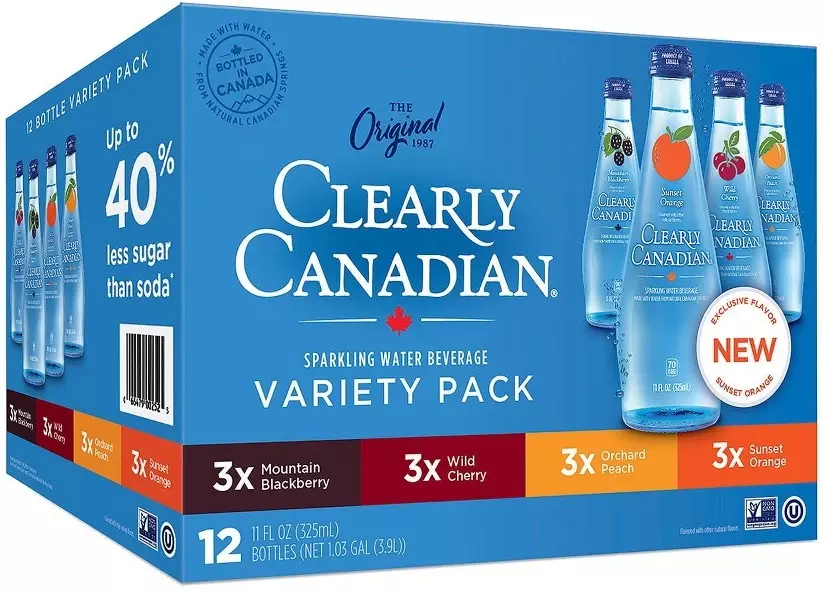 Clearly Canadian, Sparkling Water, Variety, 11 oz, 12 pack