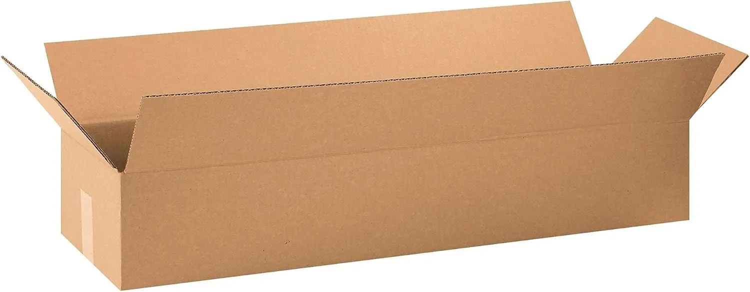 Partners Brand Long Corrugated Boxes, 33in x 8-1/2in x 5in, Kraft, Pack Of 25 Boxes