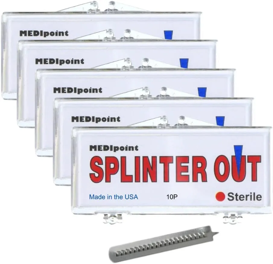 MEDIpoint Splinter-out, 10-Count Plastic Case (Pack of 5)