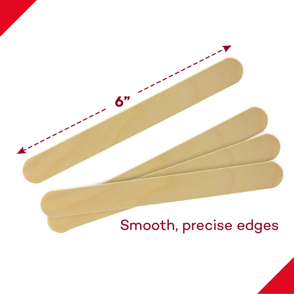 Dealmed 6” Senior Tongue Depressors – 500 Non-Sterile Wood Tongue Depressor Sticks for Crafts, Medical Practice