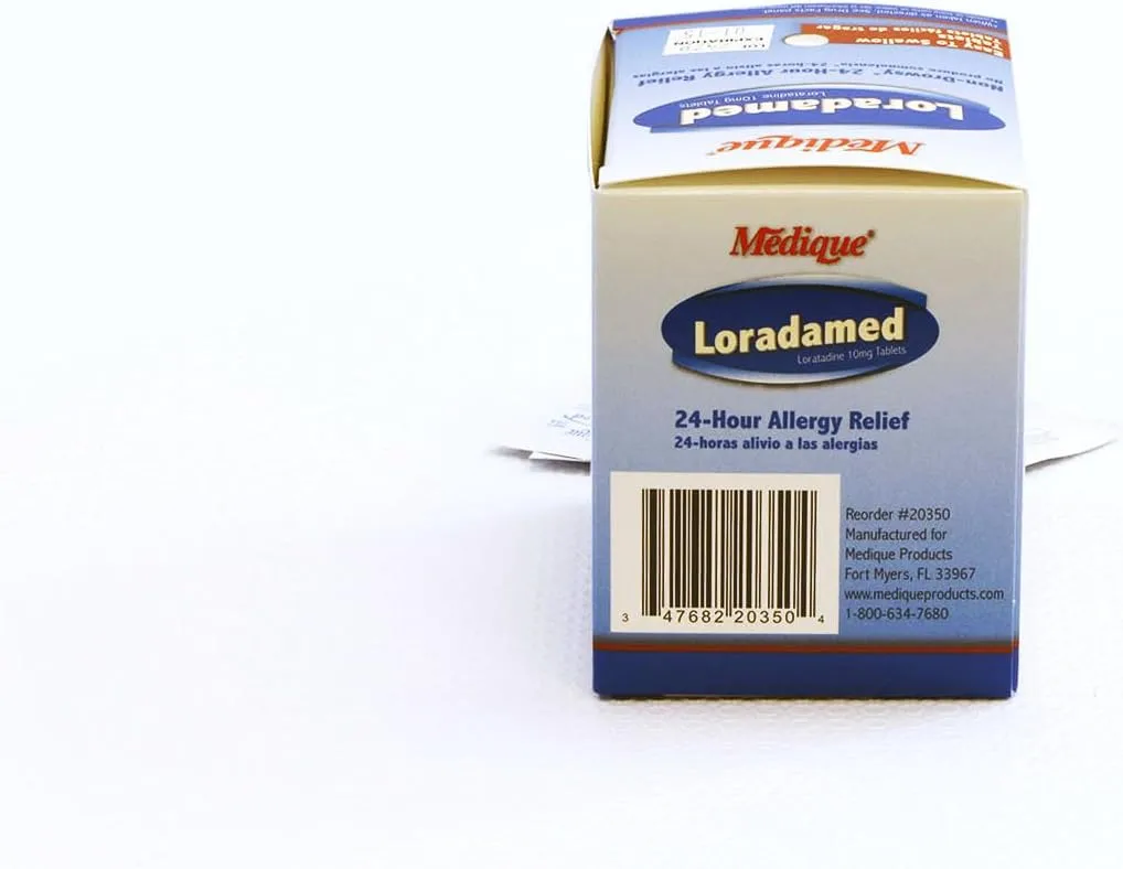 Medique Loradamed Allergy Relief 10 mg Loratadine Tablet, 1 per Box Medication