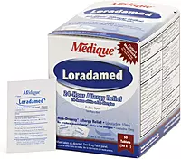 Medique Loradamed Allergy Relief 10 mg Loratadine Tablet, 1 per Box Medication