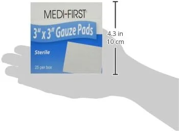 Medique Products 61273 Sterile Gauze Pad, 3-Inch by 3-Inch, 25 Per Box, White