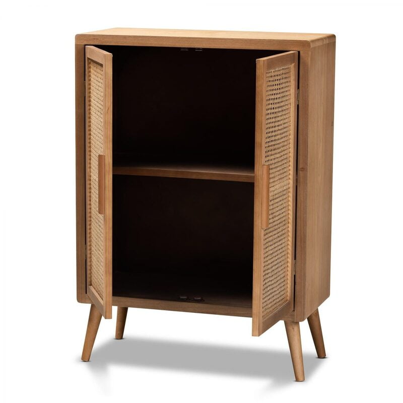 Rattan & Wood Sideboard with Cane Doors - Bohemian / Coastal Accent Cabinet Rattan & Wood Sideboard with Cane Doors - Bohemian / Coastal Accent Cabinet
