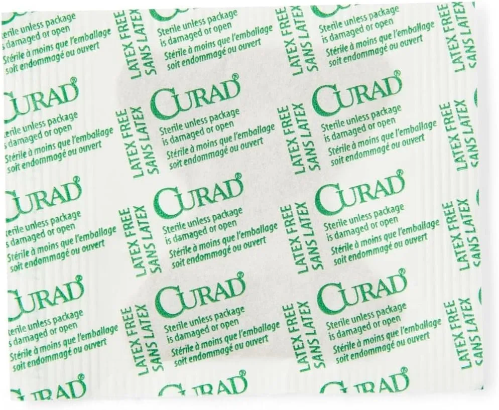 CURAD Flex-Fabric Adhesive Fingertip Bandages, Skin-Friendly Adhesive, 2 x 1.75 Inches, Breathable Fabric