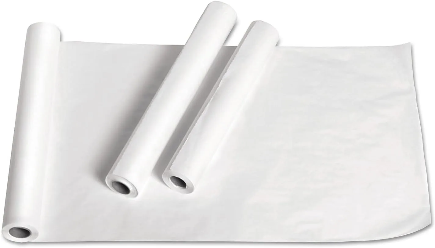 Medline Deluxe Smooth Exam Table Paper, 21in x 125ft, Crepe, Carton Of 12 Rolls